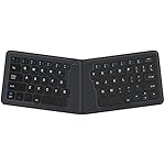iClever Wireless Folding Keyboard (Designed for Better Typing), Ultra Slim Rechargeable Bluetooth Keyboard for Windows iOS Mac Android Tablets Smartphones, Gray