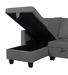 TUTB 82.5'' L-Shape Convertible Sleeper Sectional