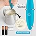 NEW 2019 FASTER, STRONGER & LONGER LASTING Milk Boss High Powered Milk Frother Handheld Foam Maker for Lattes - Whisk Drink Mixer for Bulletproof® Coffee Frother, Mini Blender and Milk Foamer Frother for Cappuccino, Frappe, Matcha, Hot Chocolate by - Zulay, Teal
