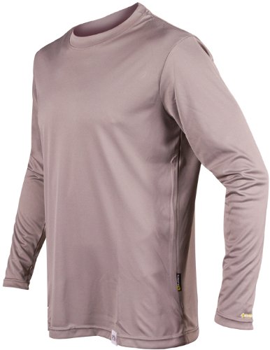 SUPreme Men's UV Shield - Long Sleeve Rash Guard Top, Smoke, Small - Standup Paddleboarding, Swimming, & Water Sports