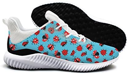 Ladybugs Flat Leisure Sports Running Shoes Young Women Net Funny Gift 10 size