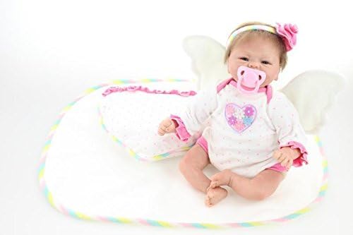 Prezzo Nicery Morbido Silicone Bambola Reborn Bambino 18inch 45 Centimetri Magnetica Bella Giocattolo Realistica Sveglia Della Ragazza Del Ragazzo Di Sorriso Cuore Bianco Baby Doll A3IT Offerte