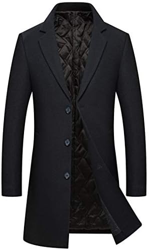 Zeetoo Men's Wool Peacoat Winter Long Trench Coat Top Coat