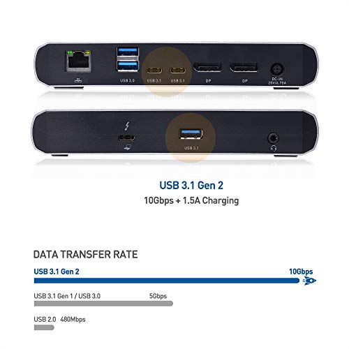 [Intel Certified] Cable Matters Aluminum Thunderbolt 3 Dock USB C