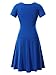 FENSACE Womens Fit and Flare Knee Length Servant Dress Medium Blue