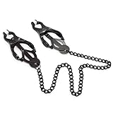 Avidqueen Butterfly Design Nipple Clip Nipple Clamp(Black)