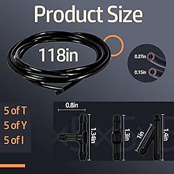 Smeyta Windshield Washer Hose Connector,3M
