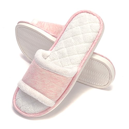 » DRSLPAR House Comfy Slippers Womens Bedroom Memory Foam ...
