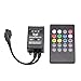 TINGKAM Party Essentials Music Controller LED Strip Light Kit 5M 150 LEDs 5050 Waterproof RGB Flexible Led Bands 20 Key Music Controller 2.5A US Power Supply