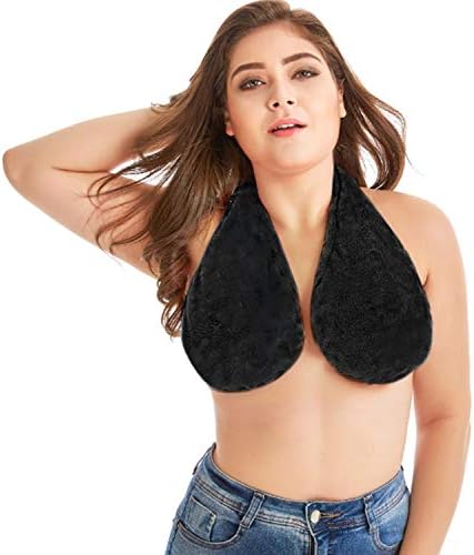 DULEE Women's Ta-Ta Towel Bra Hang Neck Nursing Bra Maternity Bra Yoga Bra Sleep Bra,Color 20 Cup DDD-E