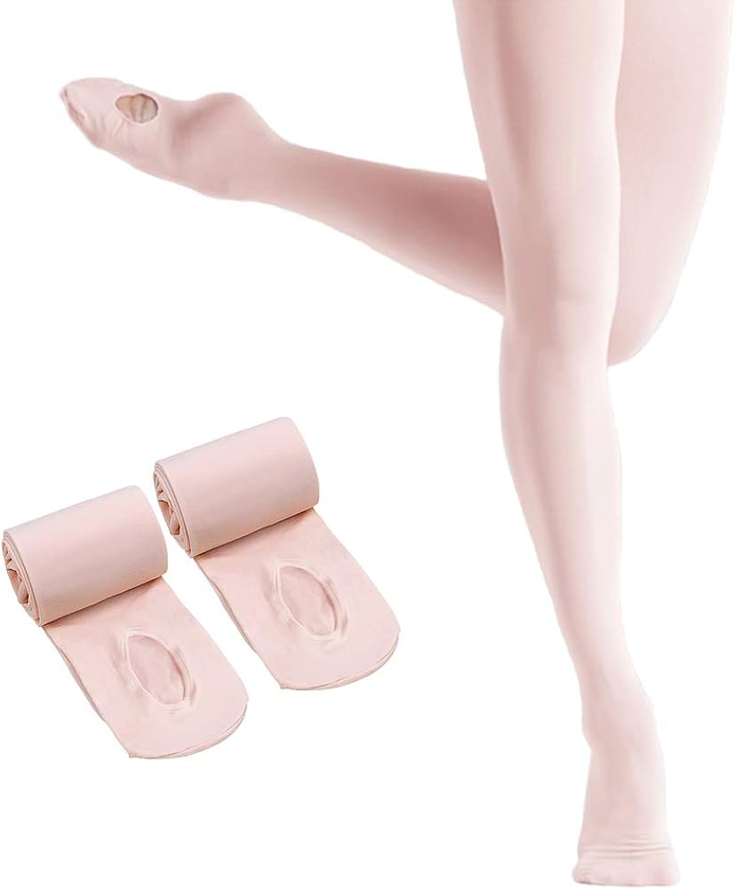 HETH Ballet Tights for Girls Toddler Ultra Soft Dance Ballet Convertible Tights With Holes: Clothing