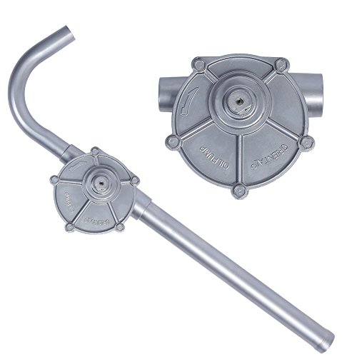 Rotary Barrel Pump, 70RPM Aluminum Alloy Hand Crank Oil Barrel Drum