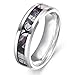 Titanium Ring Wedding Band Camouflage Deer Antler Comfort Fit