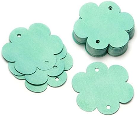 50 Scalloped Circles Cardstock Turquoise 2.5 inches Garland or Gift Tags