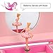 SONGMICS Ballerina Musical Jewelry Box for Little Girls, Faux Leather Music Box with Pullout Drawer, Pink Mermaid UJMC14PK