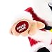 Simply Genius Animated Christmas Character: 8' Stuffed Plush Santa with Sound, Vibrations and Farts, Pull Santa's Finger to Speak, Vibrate and Fart