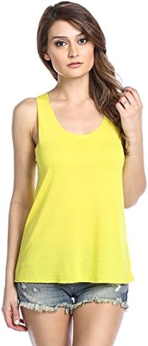 Solid Summer Tank Top (Small, Yellow)