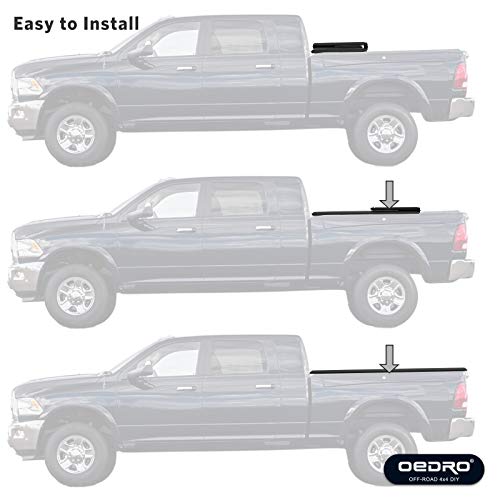 oEdRo Upgraded Soft TriFold Truck Bed Tonneau Cover Compatible for 20092014 Ford F150 F150