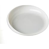 Sammons Preston Ivory Round Scoop Dish, 8" Non Skid Scooper Bowl, Elderly | Unbreakable scooper bowl for elderly, disabled and handicapped users; non-skid rubber padded bottom keeps it put