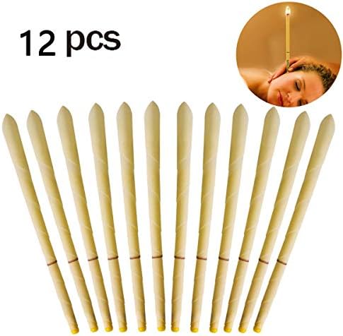 Lllmbwa 2018 Original Beeswax E-a-r Candles Mint Scented, 100% Natural Beeswax Candling 12 Pack