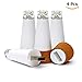 Makerstep 4 Pack of 12 Lumen LED Wine Bottle USB Rechargeable Cork Light, White. Great for Party, Decor, Christmas, Halloween, and Wedding