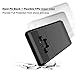 Galaxy Note 9 Case, Crosspace Galaxy Note 9 Wallet Case Defender Bumper Soft Rubber Hard PC Back Hybrid Shockproof Slide Cover Flexible Protective with Card Holder Slots for Samsung Note 9-Black