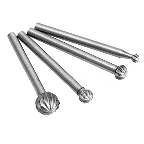 ECLEAR 20pcs Shank Engraving Bit Cutter HSS Routing Bit Rotary Burrs File Set Wood Milling Woodworking Carved Tools