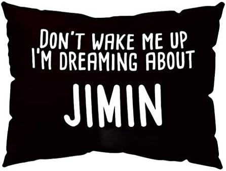 Jaromepower Black Rectangle Cushion Cover Home Decor Get up Sofa Cushion Cover,Kpop Pillow Case,Text Printed Decorative Pillows Cushions Throw Pillow Covers-Dont Wake ME UP