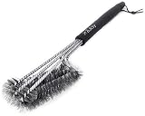 Zulay Kitchen Grill Brush And Scraper – 18 Inch Barbecue Cleaner – Effective, Safe And Fast Cleaning For All BBQ Grills – No Rust Stainless Steel Wire Bristles - Sturdy Handle – Easy To Use