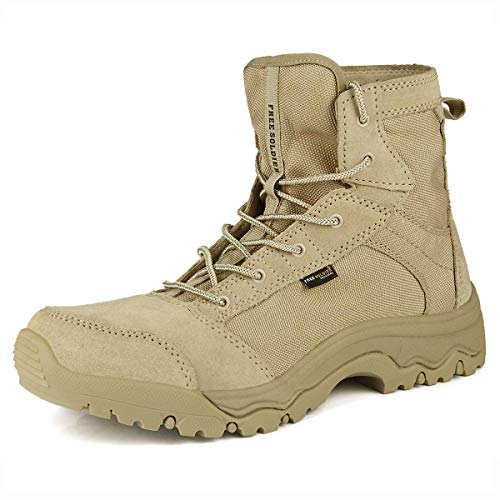 FREE SOLDIER Men's Work Boots 6 Inch Lightweight Breathable Tactical