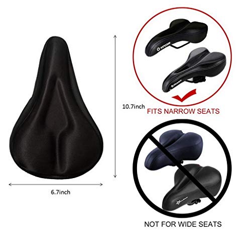 iLiveX Gel Bike Seat Cushion Cover, Upgraded Extra Soft Gel Bicycle Seat, Foam & Silica Padded, Child Bike Seat Cushion Saddle Cover Pad