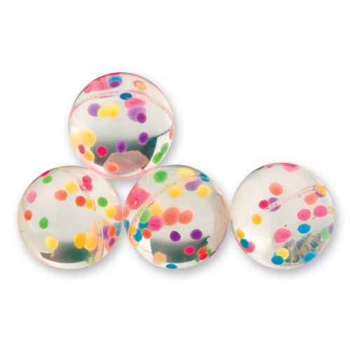 32mm Rainbow Dots Bouncing Balls - 48 per pack