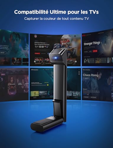 Govee TV Backlight 3 Lite Fisheye Correction Sync for 75-85 inch TV Ambilight RGBICW 5M WiFi LED Strip with Camera, 4 in 1 Lamp, Voice and App Control