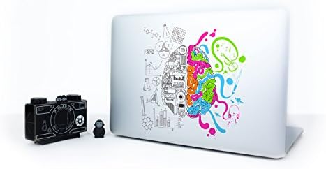 Laptop Stickers Macbook Decal - Removable Vinyl - Left Right Brain Colorful Decal Skin for Apple MacBook Air Pro 13 15 inch Mac Retina - Best Decorative Sticker by Artsybb