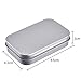 Shappy Silver Metal Rectangular Empty Hinged Tins Box Containers Basic Necessities Tins Mini Portable Box Small Storage Kit Tin Holders Box Set, Home Organizer, 3.75 by 2.45 by 0.8 inch (24 Pack)