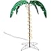 Roman 4.5' Tropical Lighted Holographic Rope Light Outdoor Palm Tree Yard Decoration
