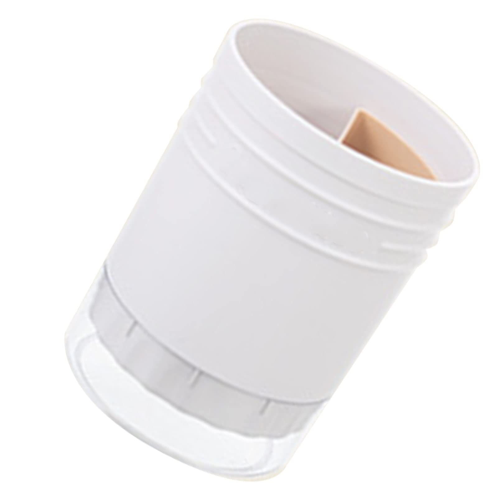 HERCHR Round Chopstick Drainer Organizer, Plastic Kitchen Utensil Holder Cultery Drainer Caddy 2 Divided Chopsticks Holder Tableware Drying Canister(white)