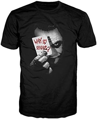 DC Batman Dark Knight Photo Why So Serious Official Men's T-Shirt (Black)