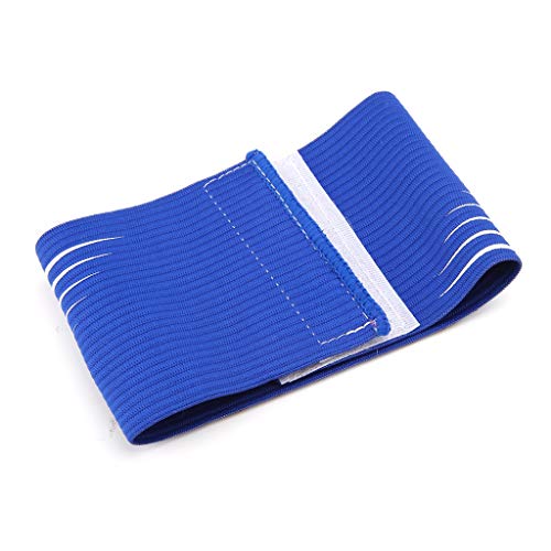 Kofun Football Captain Armband Elastic Adjustable Arm Band Leader Soccer Competition Blue