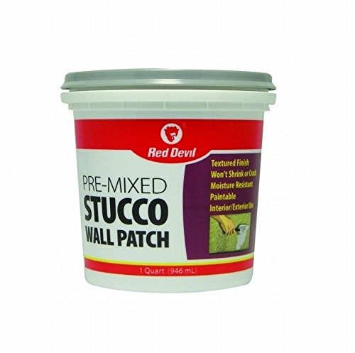 Red Devil 0450 Pre Mixed Stucco Patch, Off White, Quart, 1 Pack