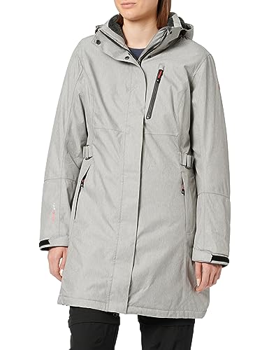 Killtec Parka d'hiver Alisi pour femme avec capuche amovible L gris moyen
