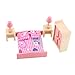 Soledi Wooden Doll Bedroom House Furniture Wardrob Bed Room Dollhouse Miniature Set For Kids Children Child Play Toy Gift