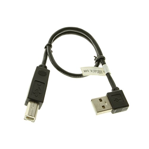 USBGear 1ft. Right to Straight A to B 28/28AWG Cable USB 2.0 RoHS