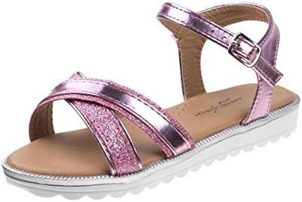 Nanette Lepore Girls Criss Cross Strap Summer Sandals (Little Kid/Big Kid)