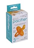 Ecopacifier Nature's Nubbie Orthodontic Natural Pacifier (3 Pack) 6 Months+