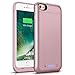 iPhone 8/7 Battery Case, TQTHL 4500mAh Extended Slim Rechargeable External Battery Portable Power Charger Protective Charging Case for Apple iPhone 7,8 (4.7 Inch)-Rose Gold