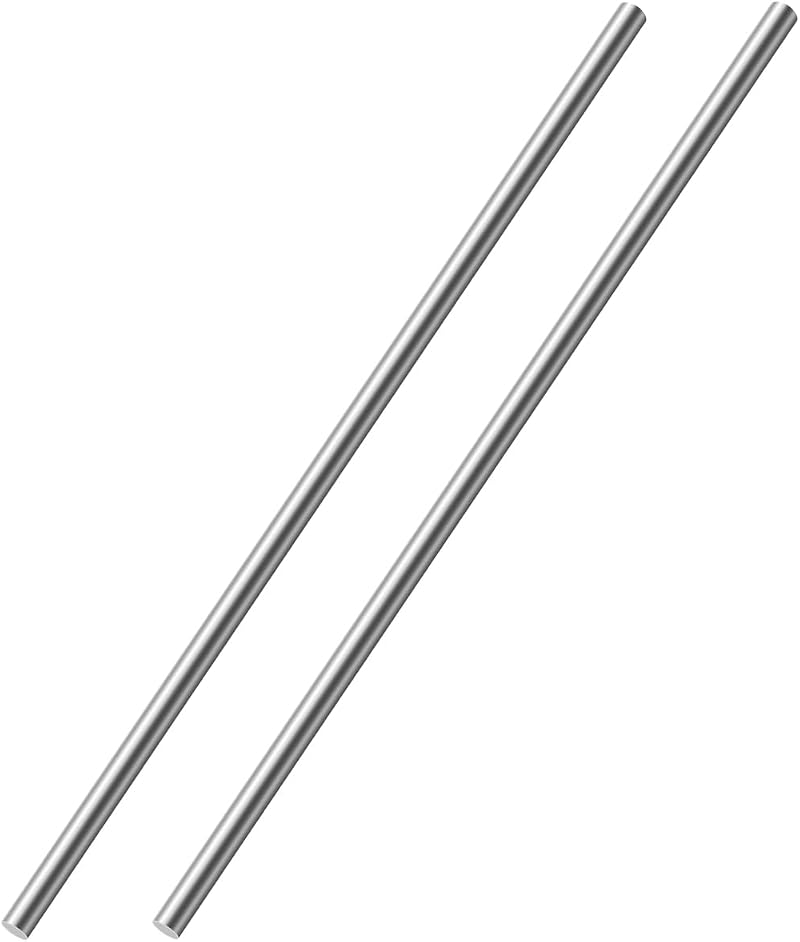OFFCUP 6mm x 150mm Stainless Steel Round Rods 2pc High Speed Steel Bar Stock