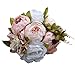 Amoleya Flower Bouquet, 6 Inch Vintage Wedding Bouquet Artificial Flowers Arrangements for Bride and Bridesmaids