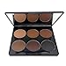 Ucanbe 6 Color Contour Kit Bronzer Face Powder Palette Contouring Makeup Set with Mirror,#3