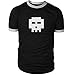 Scott Pilgrim 8 Bit Skull Ringer Shirt for Scot Pilgrim Cosplay or Halloween Size XL X Large